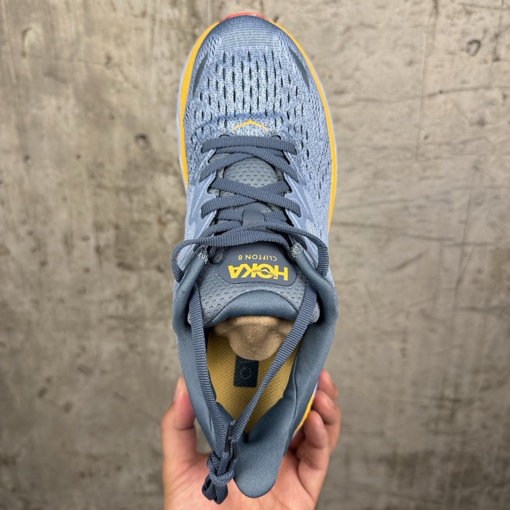 Size 7D - Hoka One One HOKA Clifton 8 Wide Goblin Blue Mountain Spring - Picture 11 of 16
